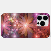 花のベッド光沢のあるカラフル抽象芸術フラクタルアート Case-Mate iPhoneケース (裏面 (横))