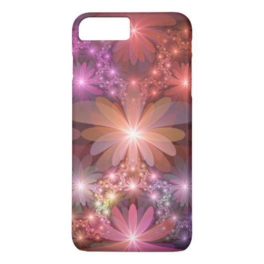 花のベッド光沢のあるカラフル抽象芸術フラクタルアート Case-Mate iPhoneケース (裏面)