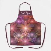 花のベッド光沢のある抽象芸術フラクタルアートマ最高のマ エプロン (正面)