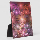 花のベッド光沢のある抽象芸術フラクタルアートマ最高のマ フォトプラーク (側面)