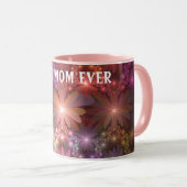 花のベッド光沢のある抽象芸術フラクタルアートマ最高のマ マグカップ (正面右)