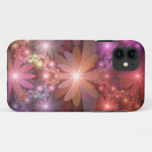 花のベッド カラフルな光沢のある抽象的なフラクタルアート Case-Mate iPhoneケース (裏面(横))