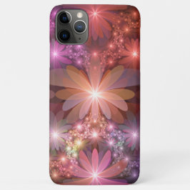花のベッド カラフルな光沢のある抽象的なフラクタルアート iPhone 11 PRO MAXケース