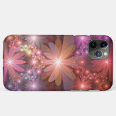 花のベッド カラフルな光沢のある抽象的なフラクタルアート Case-Mate iPhoneケース (裏面(横))