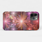 花のベッド カラフルな輝きの抽象的なフラクタルアート Case-Mate iPhoneケース (裏面(横))