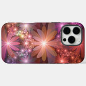 花のベッド カラフルな輝きの抽象的なフラクタルアート Case-Mate iPhoneケース (裏面 (横))