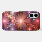 花のベッド カラフルな輝きの抽象的なフラクタルアート Case-Mate iPhoneケース (裏面 (横))