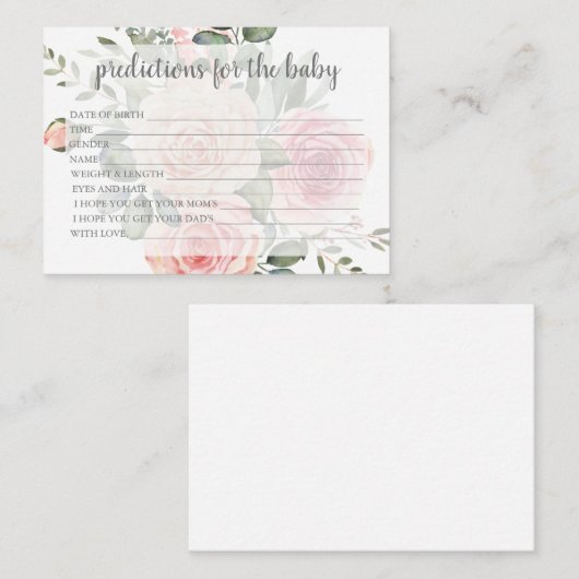 花のベビーの予言カード エンクロージャーカード (正面/裏面)