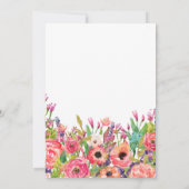 花のベビーシャワー招待状 招待状 (裏面)