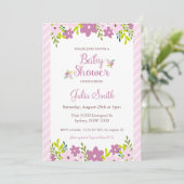 花のベビーシャワー招待状 招待状 (スタンド正面)