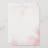 花のベビーシャワー ブラッシュピンク 女の子 ベビーシャワー 招待状 (裏面)