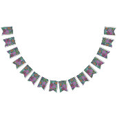 花のペイズリーの継ぎ目が無いパターンII + あなたのアイディア バンティングフラッグ (全)