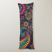 花のペイズリー・パターン ボディピロー (裏面 (縦))