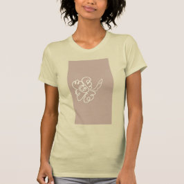 花のペイントシャツ Tシャツ