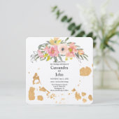 花のペイントスプラッシュウェディング 招待状 (スタンド正面)