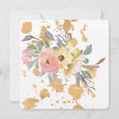 花のペイントスプラッシュウェディング 招待状 (裏面)