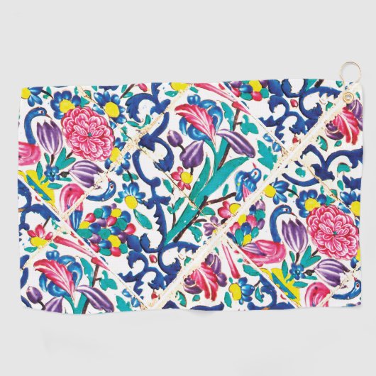 花のペルシャの庭 ゴルフタオル (横)