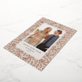 花のホイル ハッピー・ニュー・イヤー ホリデー フォト カード (回転した状態)