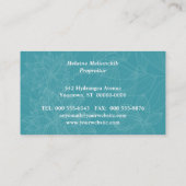 花のホスピタリティのターコイズの名刺 名刺 (裏面)