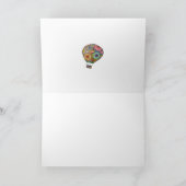 花のホットエアバルーンのグリーティングカード カード (内部)