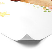 花のホットエアバルーン かわいいクマの冒険が待っている ポスター (角)