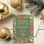 花のホリデーカード - オーダーメイドメッセージ、名前＆日付 シーズンカード