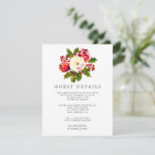 花のホーリーなクリスマスウェディングゲストの詳細 招待状 (スタンド正面)