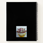 花のボウル（黒） ノートブック (裏面)