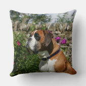 花のボクサー犬 クッション (裏面)