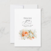 花のボタニカル秋のブライダルシャワー感謝 サンキューカード (正面)