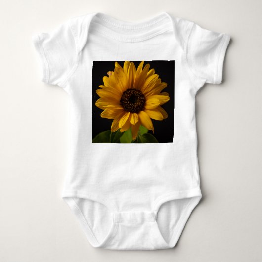 花のボディスーツ ベビーボディスーツ (正面)