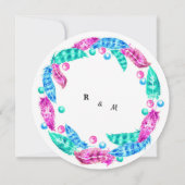 花のボホリース、鮮やかな色のエレガンスi 招待状 (裏面)