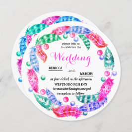 花のボホリース、鮮やかな色のエレガンスi 招待状