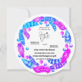 花のボホリース、鮮やかな色のエレガンスi 招待状 (正面)