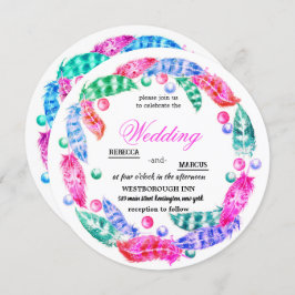 花のボホリース、鮮やかな色のエレガンスi 招待状