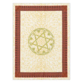 花のボーダーダビデの星 テーブルクロス (正面)