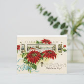 花のポインセチアの郵便はがき シーズンポストカード (スタンド正面)