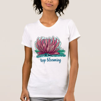 花のポジティブモチベーションパーカー Tシャツ