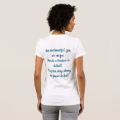 花のポジティブモチベーションパーカー Tシャツ (裏面フル)