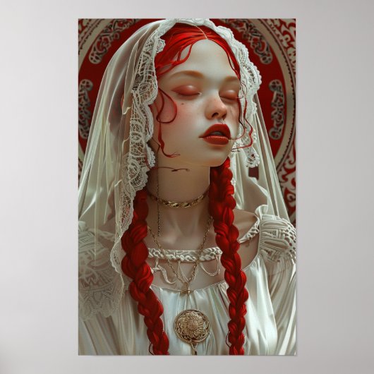 花のポスター付き美少女 ポスター (正面)