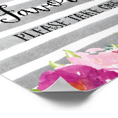 花のポスタ結婚ープリント ポスター (角)