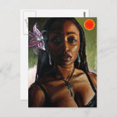 花のポストカード付きサフィア ポストカード (正面/裏面)