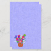 花のポットと蝶の美しい (正面/裏面)