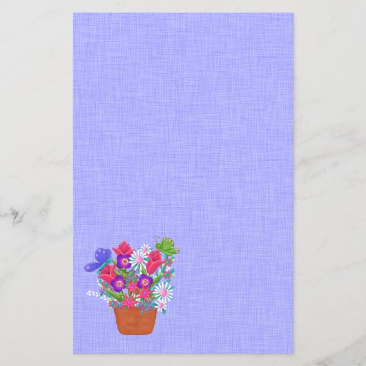 花のポットと蝶の美しい (正面)