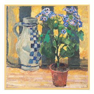 花のポットと陶器の壺絵画は、まだ生きている。 フォトプリント           