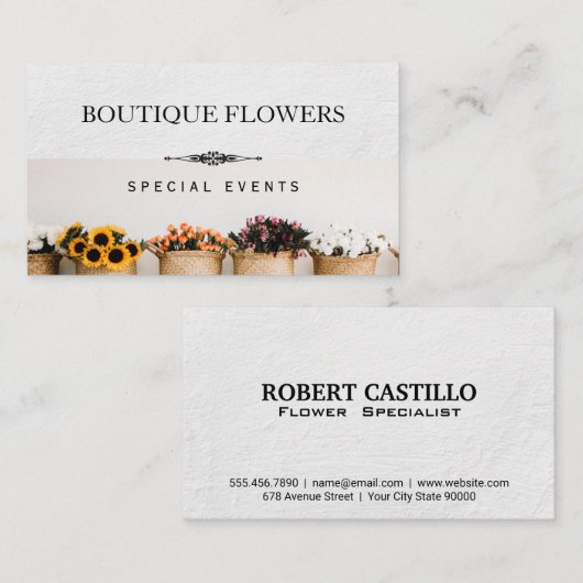 花のポット 名刺 (正面/裏面)