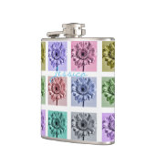 花のポップアート フラスク (左)