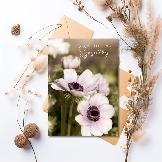 花のポピー追悼カード カード