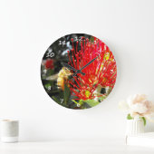 花のポフツ川 ラージ壁時計 (ホーム)