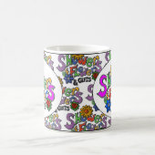 花のマグのシャワー コーヒーマグカップ (中央)